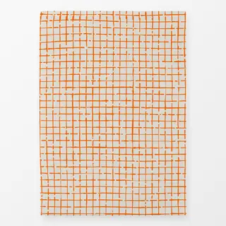 Geschirrtücher Netz Karo Orange Beige
