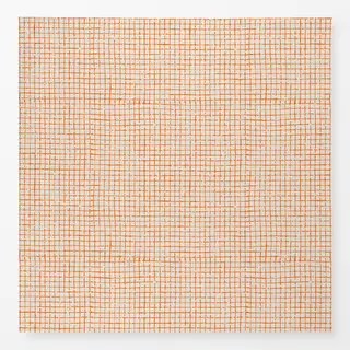 Tischdecke Netz Karo Orange Beige
