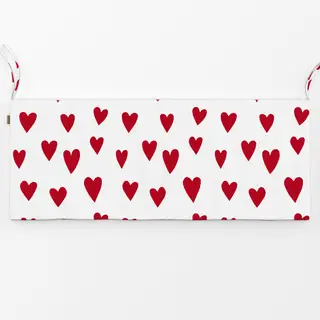 Bankauflage rote Herzen