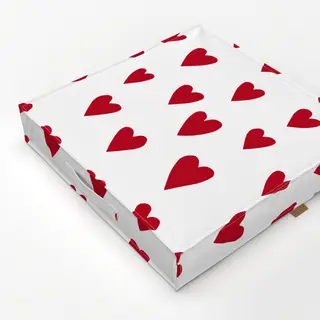 Bodenkissen rote Herzen