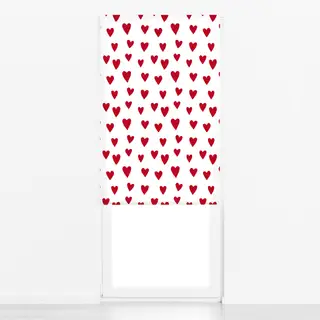 Raffrollo rote Herzen