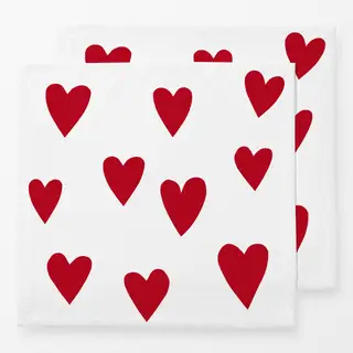 Servietten rote Herzen