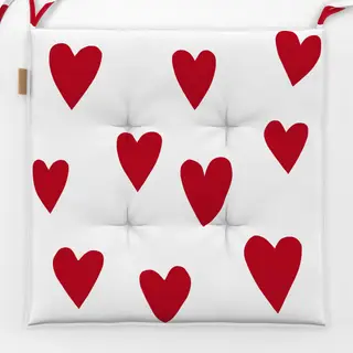Sitzkissen rote Herzen