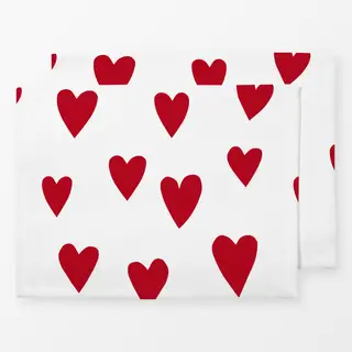 Tischset rote Herzen