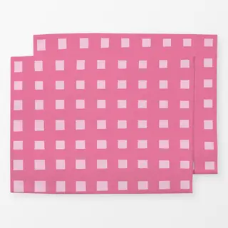 Tischset Checks Rosa