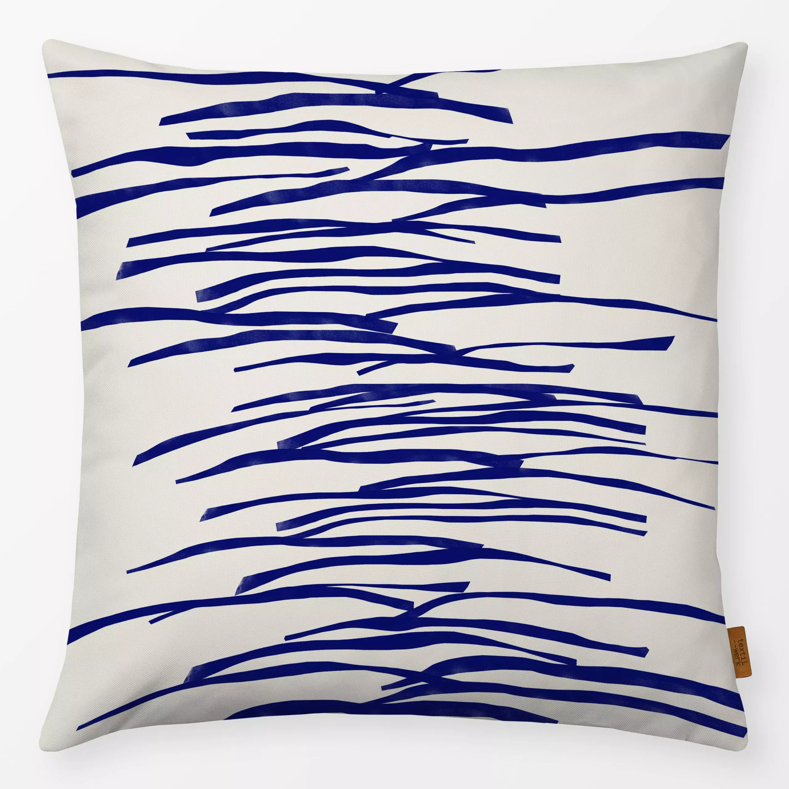 Kissen Meer - Sommer, Reise - von „Jana Driver"; abstrakt, Ozean, Meer, Strand, Sommer, blau, wellen, maritim