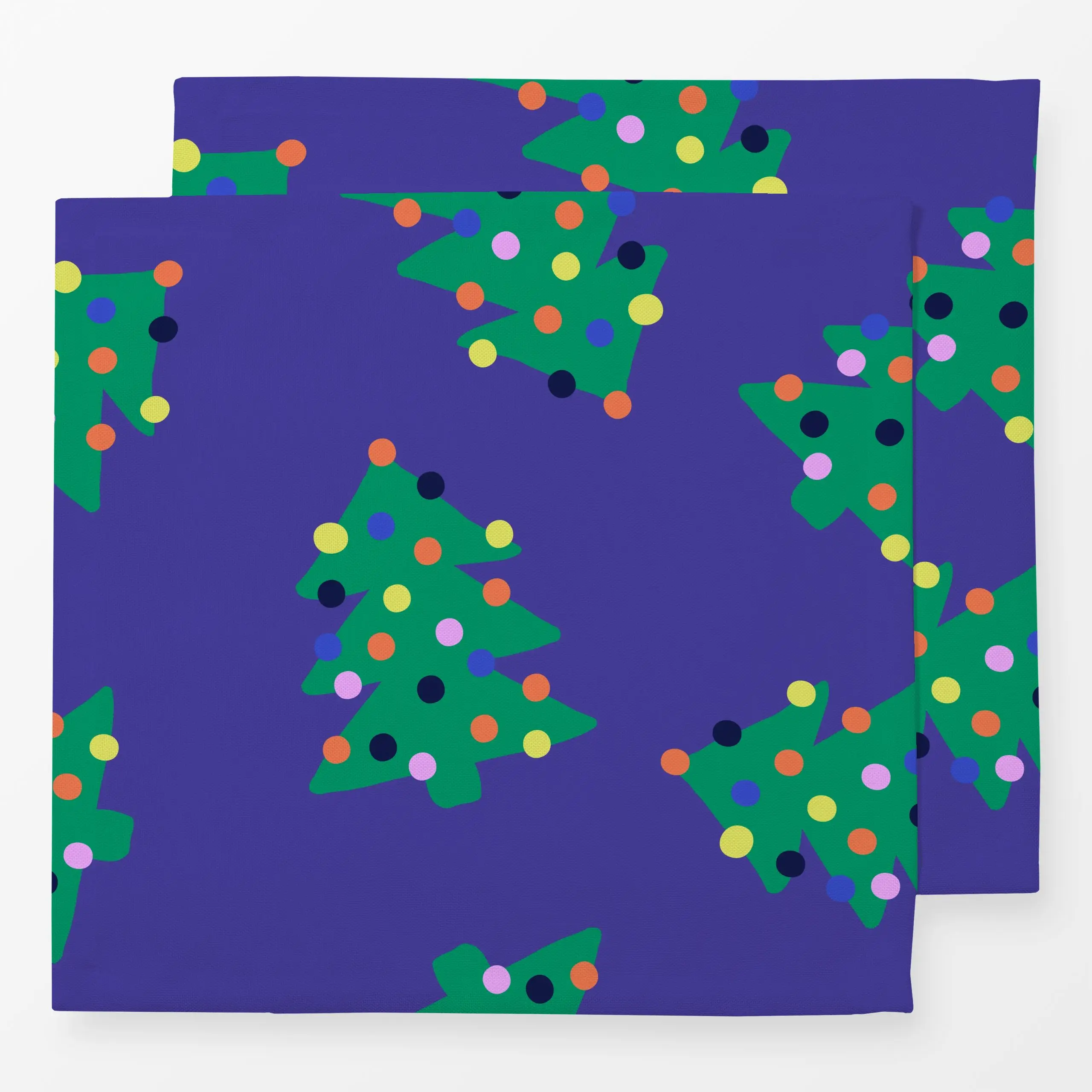 Servietten Colorful Christmas Tree 2 - Weihnachten, Winter - von „Studio Memb"; Muster, Illustration, abstrakt, Tannenbaum, ...