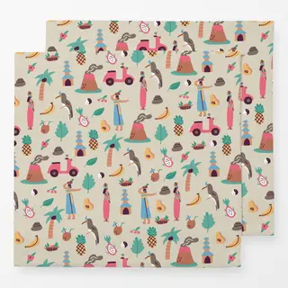 Servietten Indonesian Culture