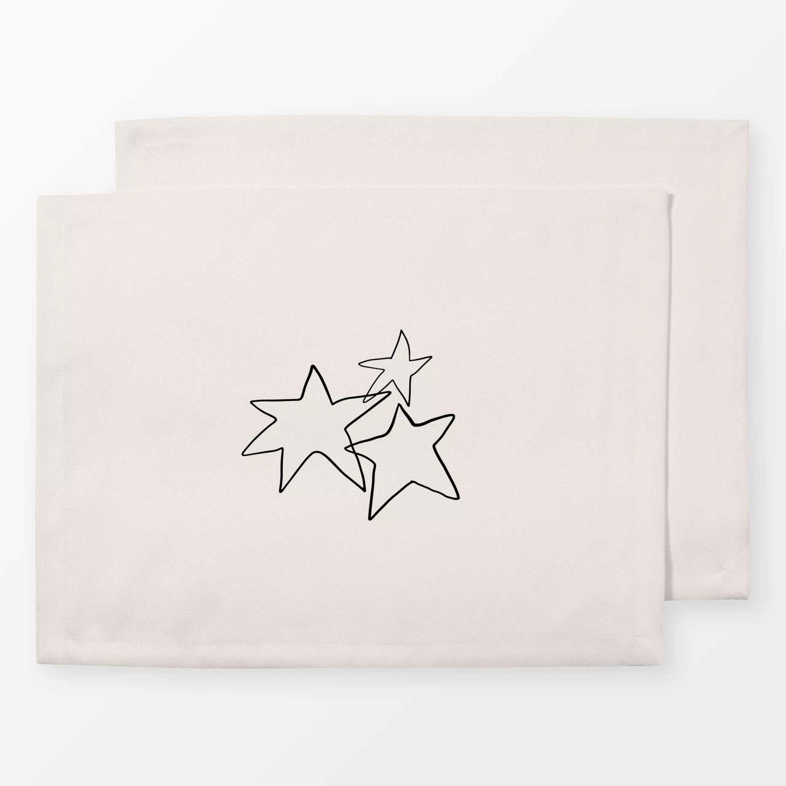Tischset Three Stars Minimal - Weihnachten, Winter - von „Kruth Design"; skandinavisch, Hygge, Sterne, Weihnachten, weihnach...