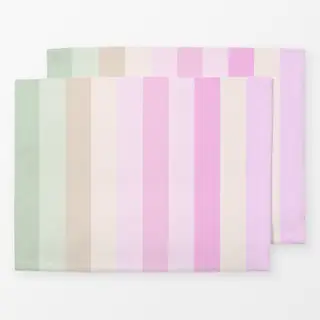 Tischset Lucky Me - Regenbogen Streifen