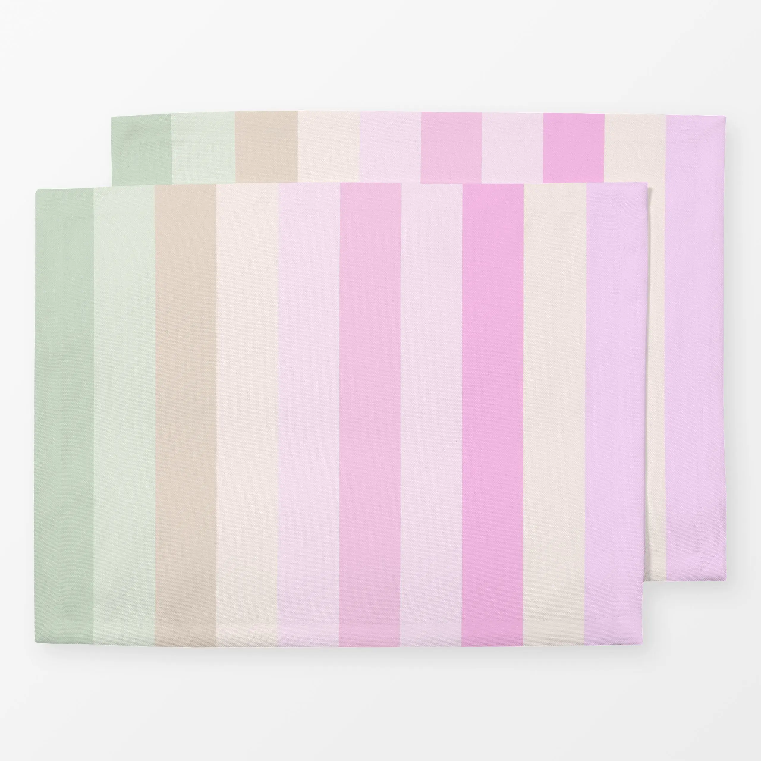 Tischset Regenbogen Streifen - Lucky Me - Frühling, Symbole & Muster, Ostern - von „Monika Strigel"; Streifen, rosa, Regenbo...