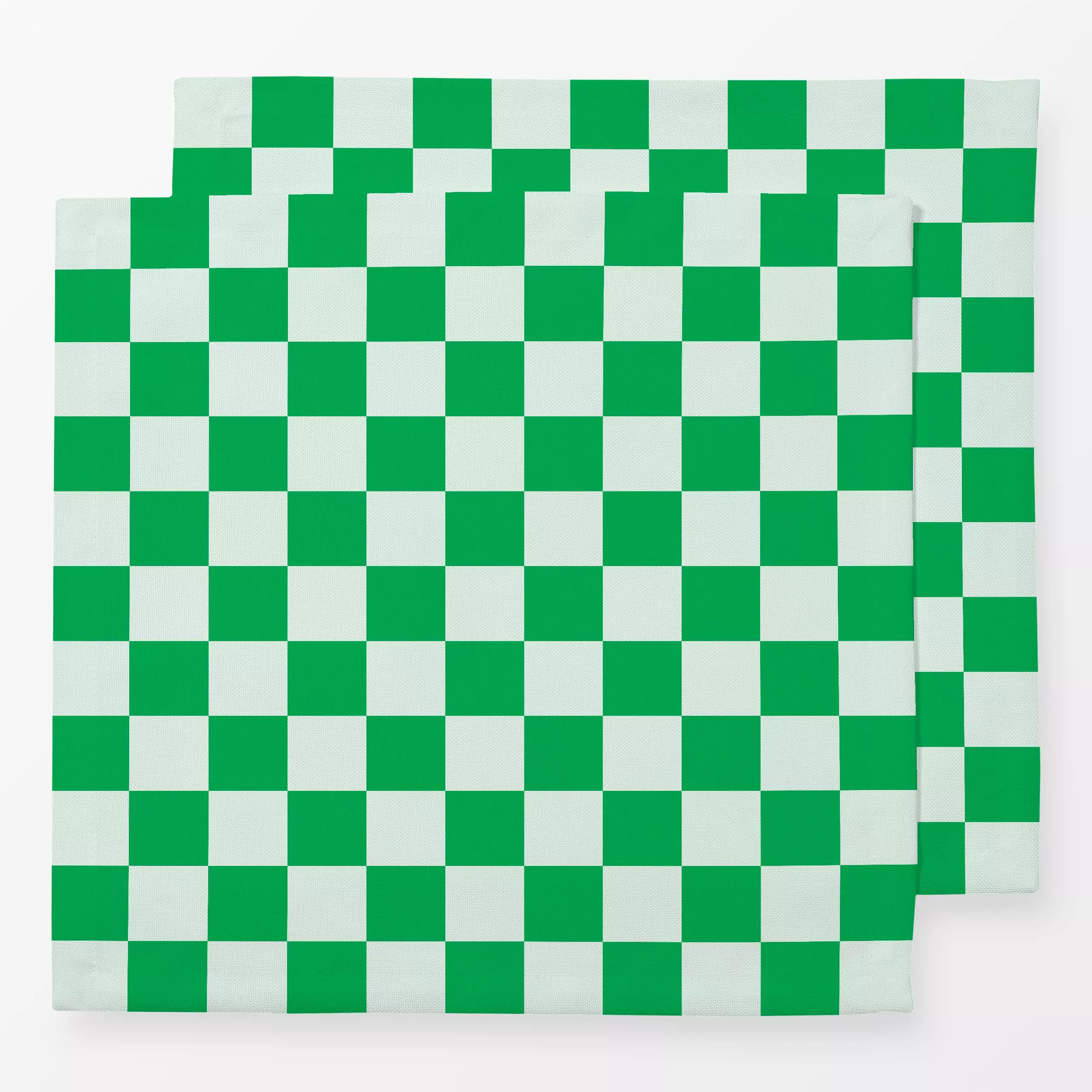 Servietten Green Chess Pattern - Symbole & Muster - von „Karen Menzenbach"; Muster, grafisch, quadrate, Karo, mint, kariert,...