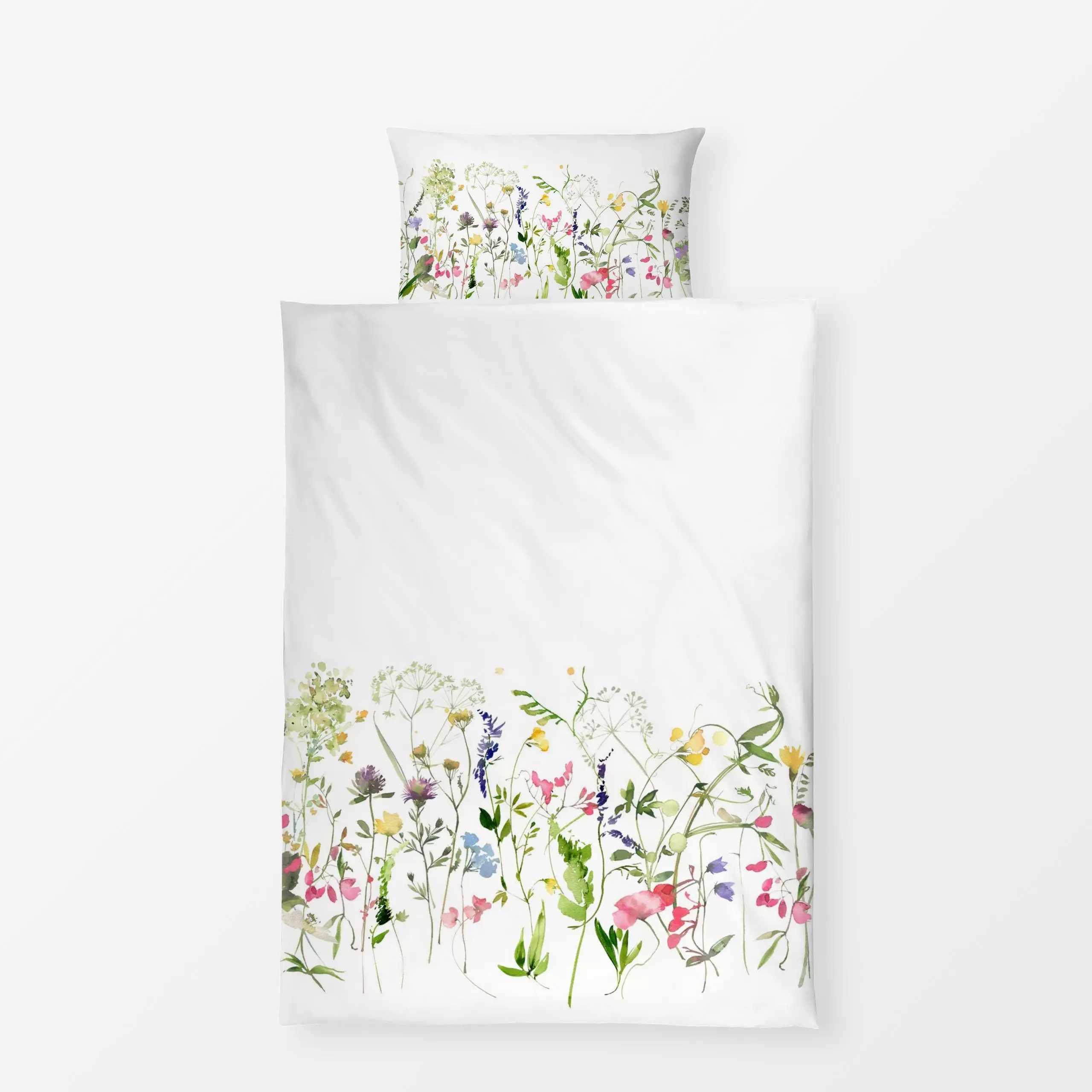 Bettwäsche Wildeste Wildblumen Wiese 1 - Blumen & Florales, Sommer, Pflanzen & Botanik - von „Uta Naumann"; Wasserfarben, Na...