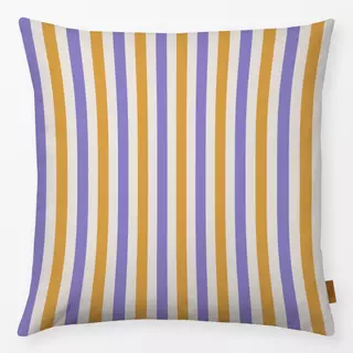 Kissen Stripes Senfgelb Winterviolett