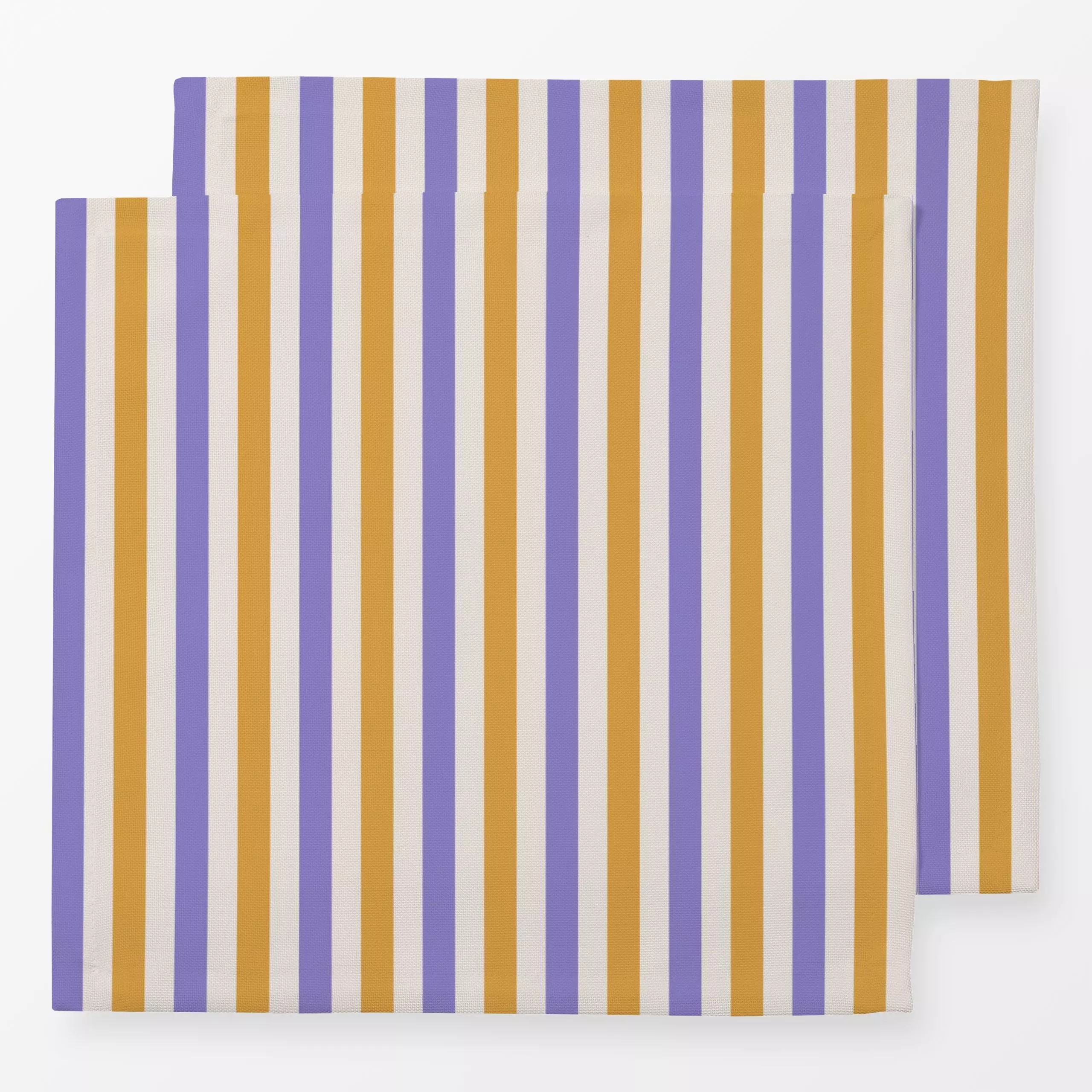 Servietten Stripes Senfgelb Winterviolett - Weihnachten, Symbole & Muster - von „textilwerk"; Illustration, skandinavisch, W...