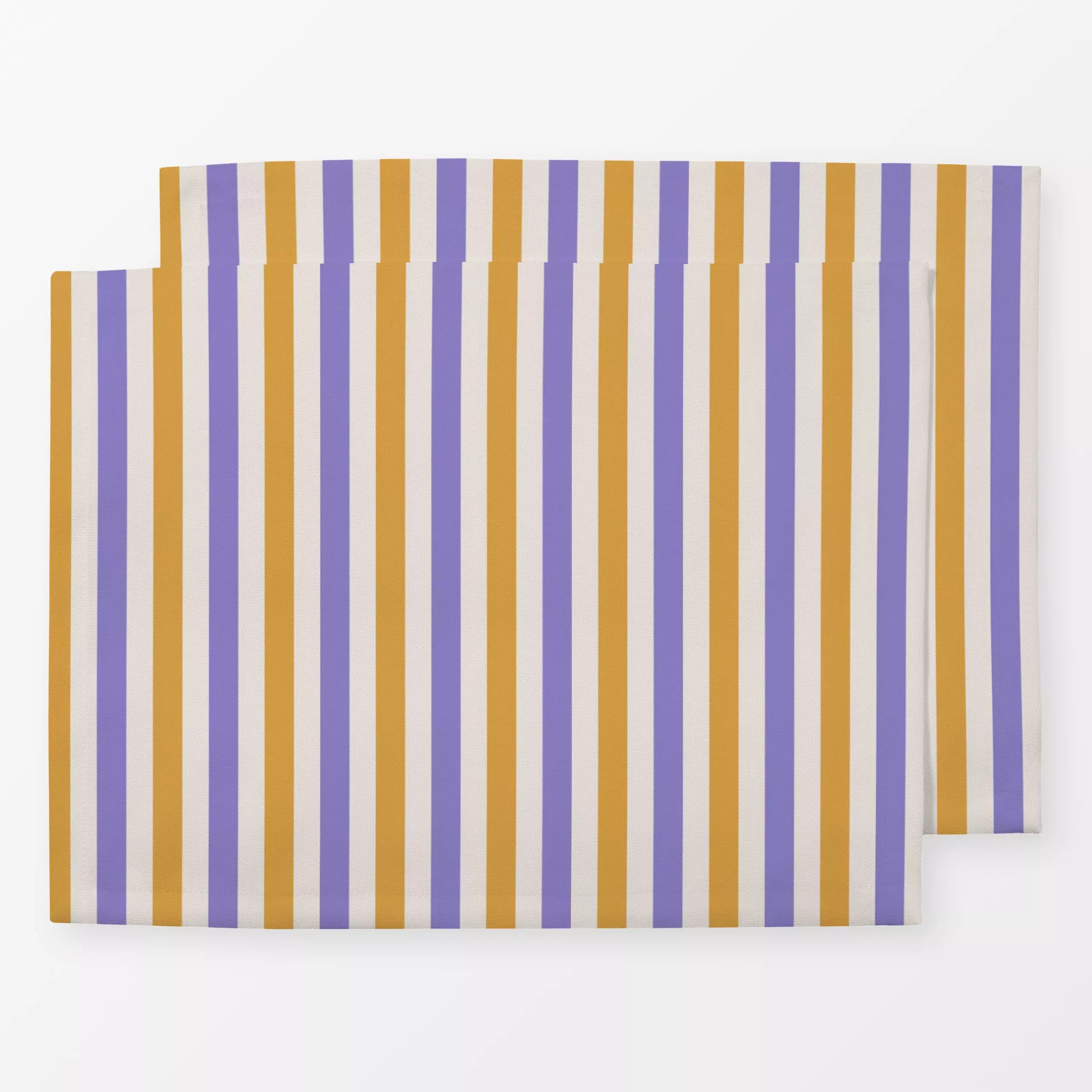 Tischset Stripes Senfgelb Winterviolett - Weihnachten, Symbole & Muster - von „textilwerk"; Illustration, skandinavisch, Wei...