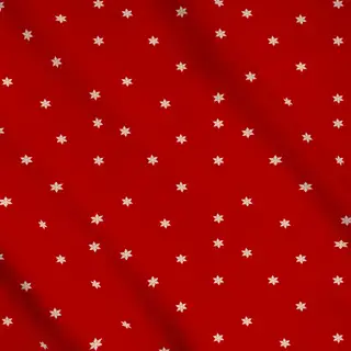 Meterware Weihnachtsrot Sterne Beige