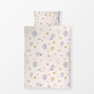 Bettwäsche Meerestiere Aquarellmuster