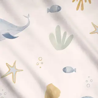 Meterware Meerestiere Aquarellmuster