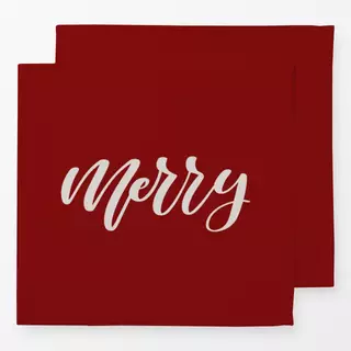 Servietten Merry Weihnachtsrot