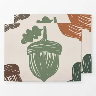 Tischset Oak Allover green