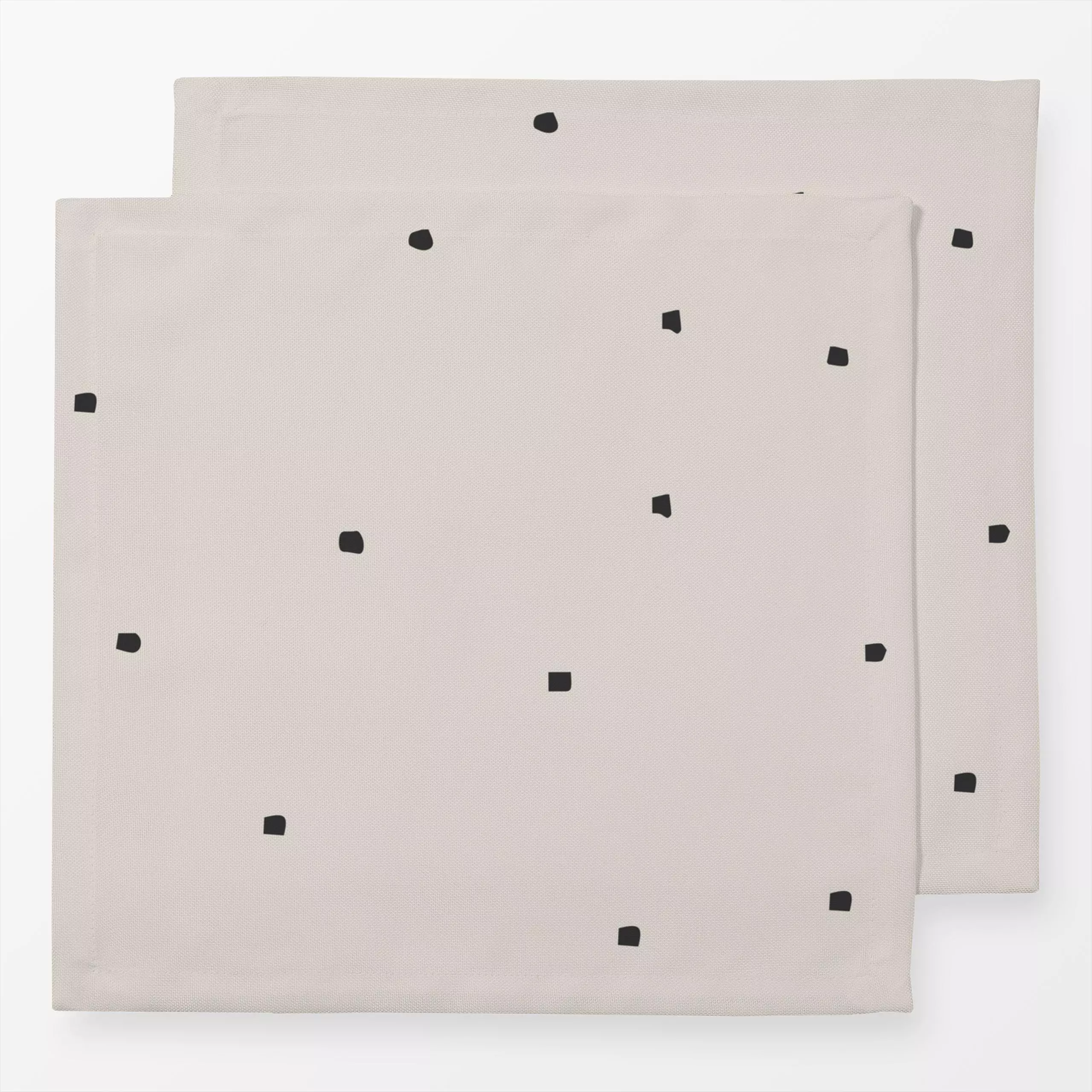 Servietten Pfeffer Punkte Beige-Schwarz - Symbole & Muster - von „Alisa Knöß"; schwarz, Punkte, beige, sandton, sunandsalt