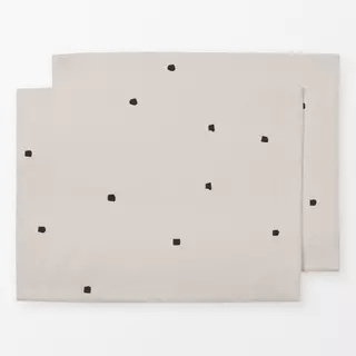 Tischset Pfeffer Punkte Beige-Schwarz