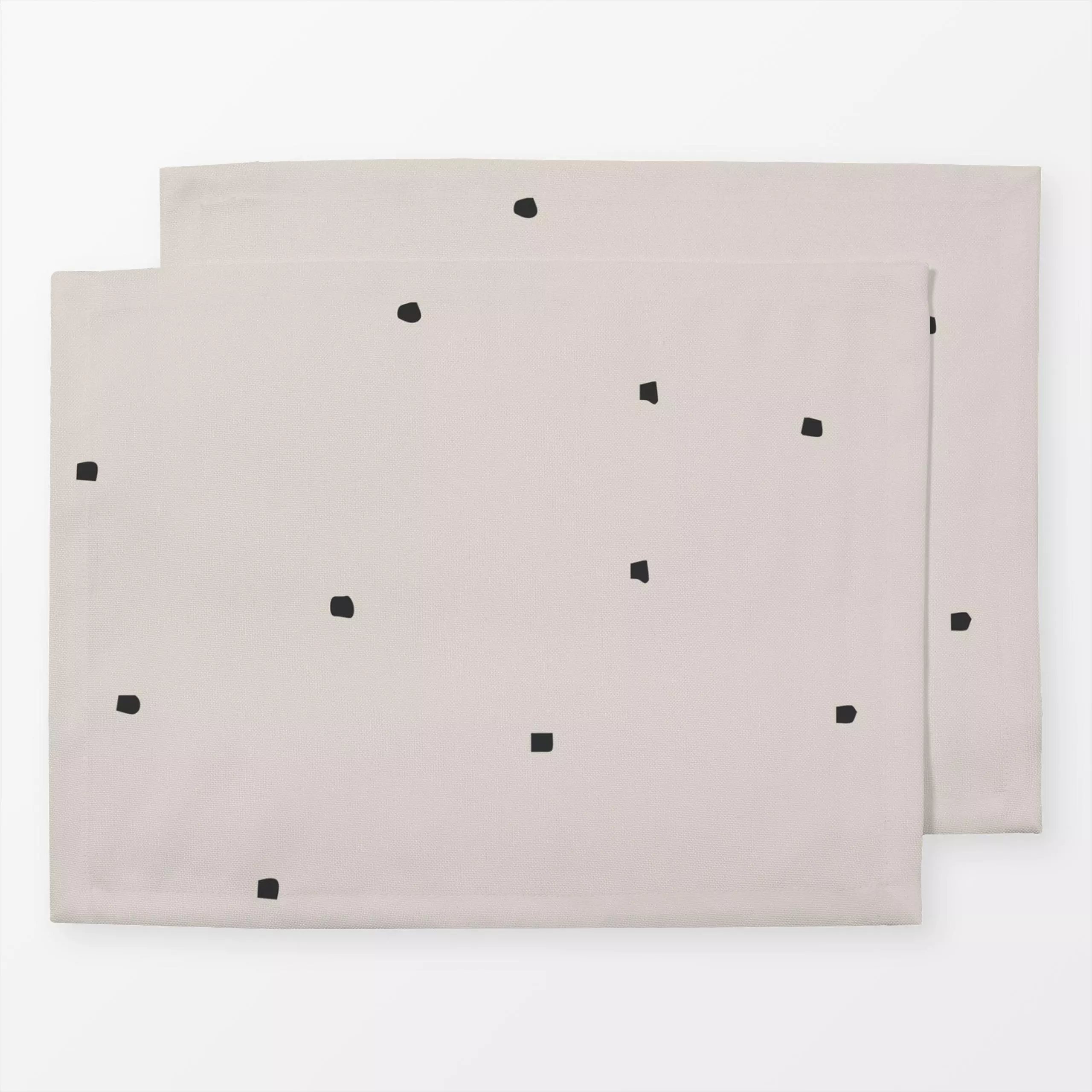 Tischset Pfeffer Punkte Beige-Schwarz, gemustert, von Alisa Knöß