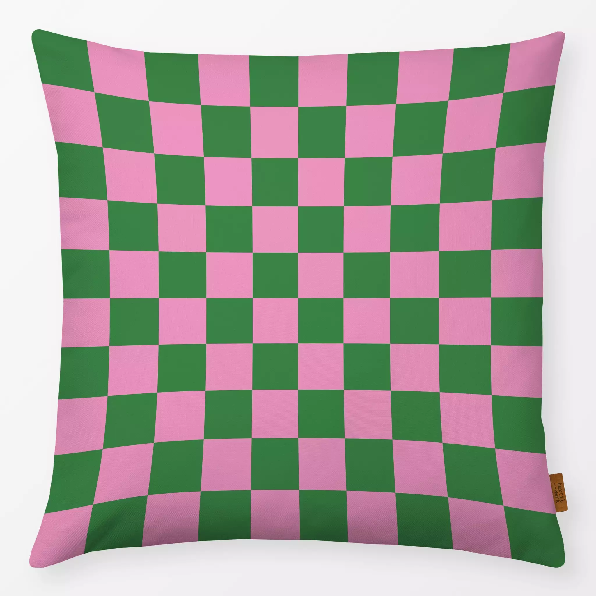Kissen Kissen Checks Babypink Wiesengrün