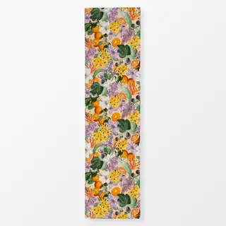 Tischläufer Orangen im Blütenmeer beige