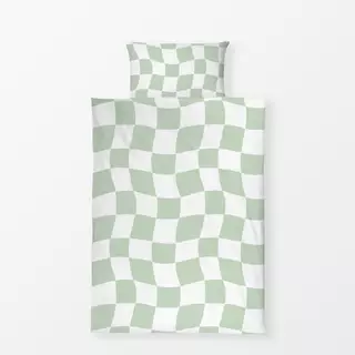 Bettwäsche Wavy Checkerboard Green