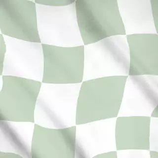 Meterware Wavy Checkerboard Green