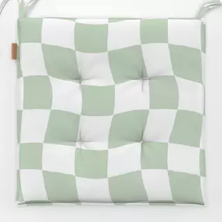 Sitzkissen Wavy Checkerboard Green