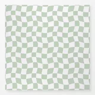 Tischdecke Wavy Checkerboard Green