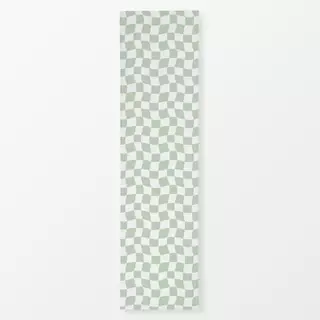 Tischläufer Wavy Checkerboard Green