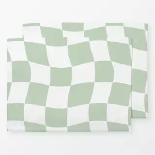 Tischset Wavy Checkerboard Green