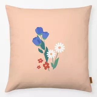 Kissen Gartenblumen peach