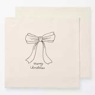Servietten Merry Christmas Schleife