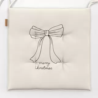 Sitzkissen Merry Christmas Schleife