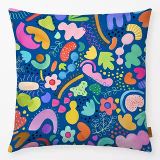 Kissen Cobalt Graphic Bold Shapes