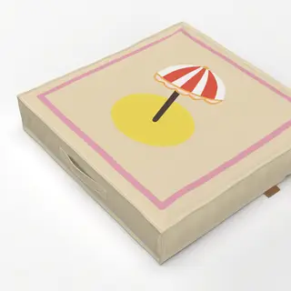 Bodenkissen Sonnenschirm Rot Weiss