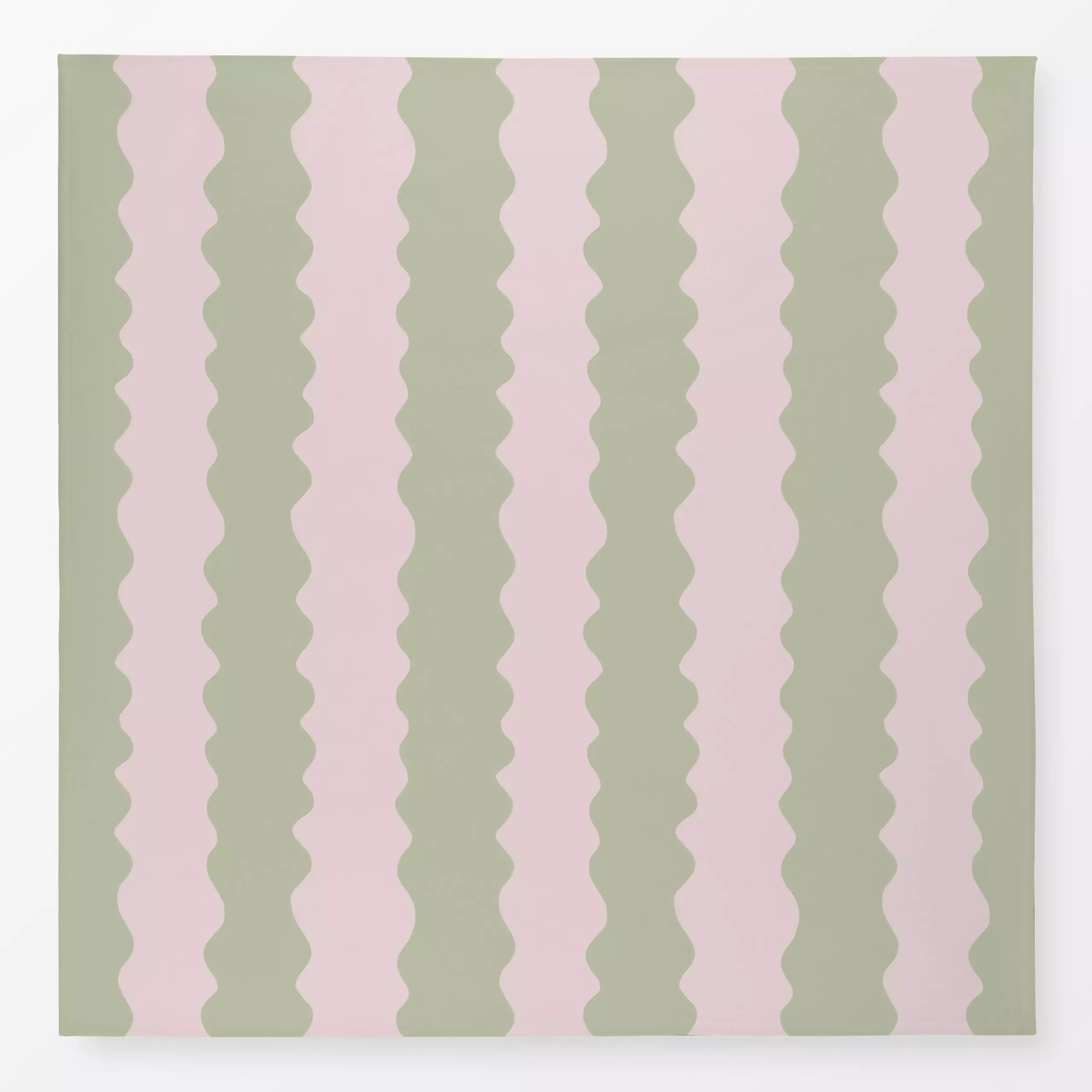 Tischdecke Welle Rosa Grün, gemustert, von Sophie Augustin Illustration