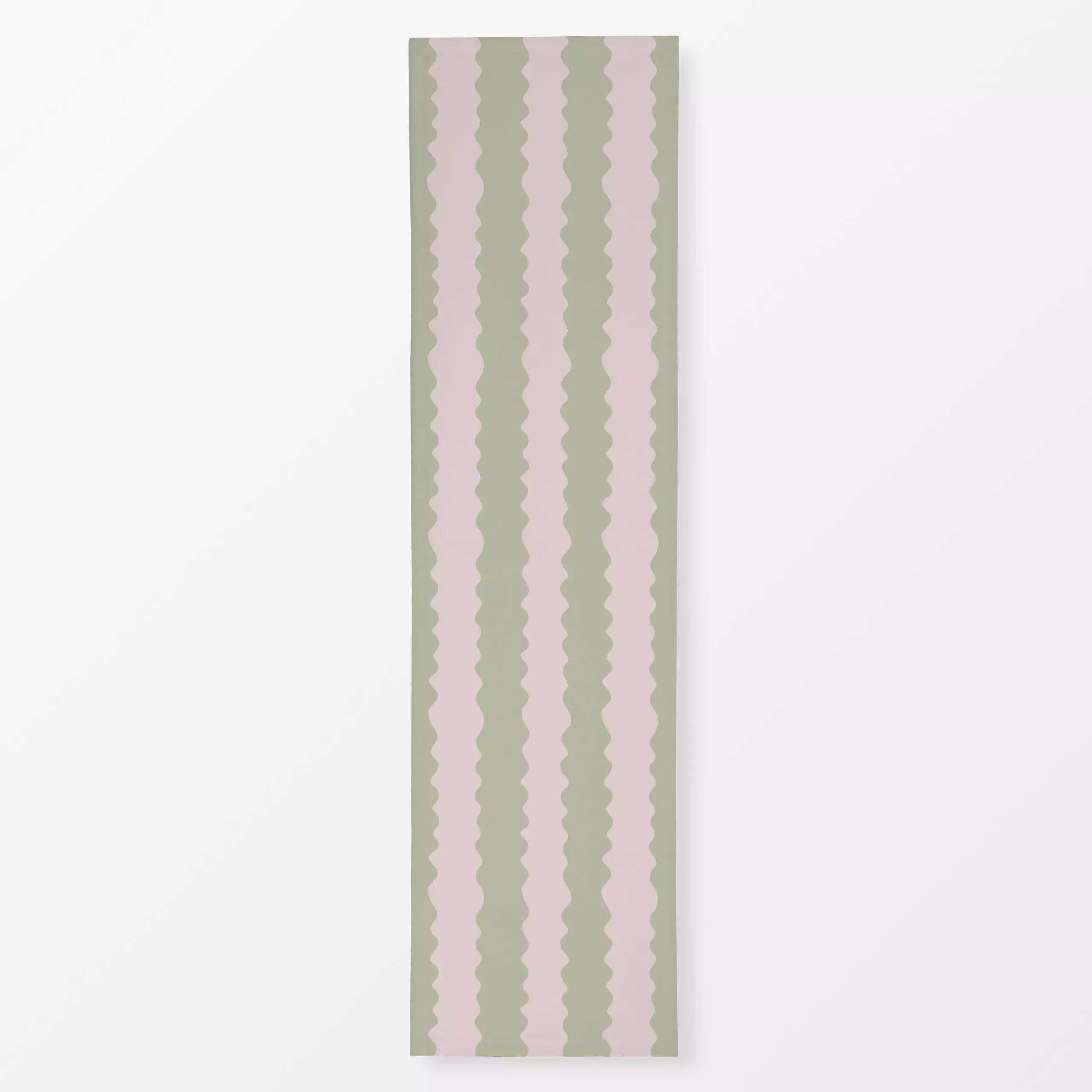 Tischläufer Welle Rosa Grün, gemustert, von Sophie Augustin Illustration