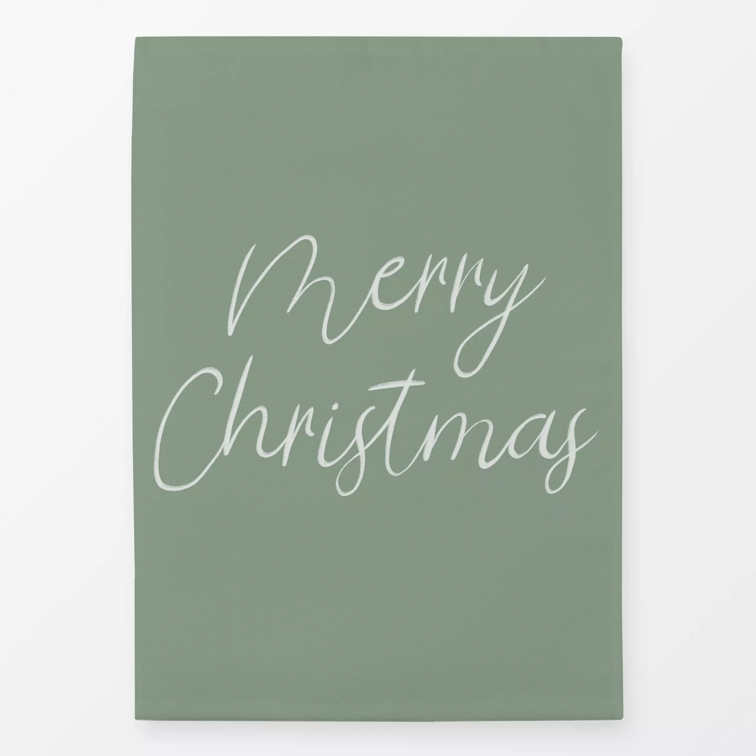 Geschirrtücher Merry Christmas grün - Sprüche & Schriftzüge, Weihnachten, Winter - von „Studio Kesse"; Hygge, Merry Christma...