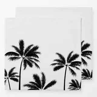 Servietten Summer Palmtrees black