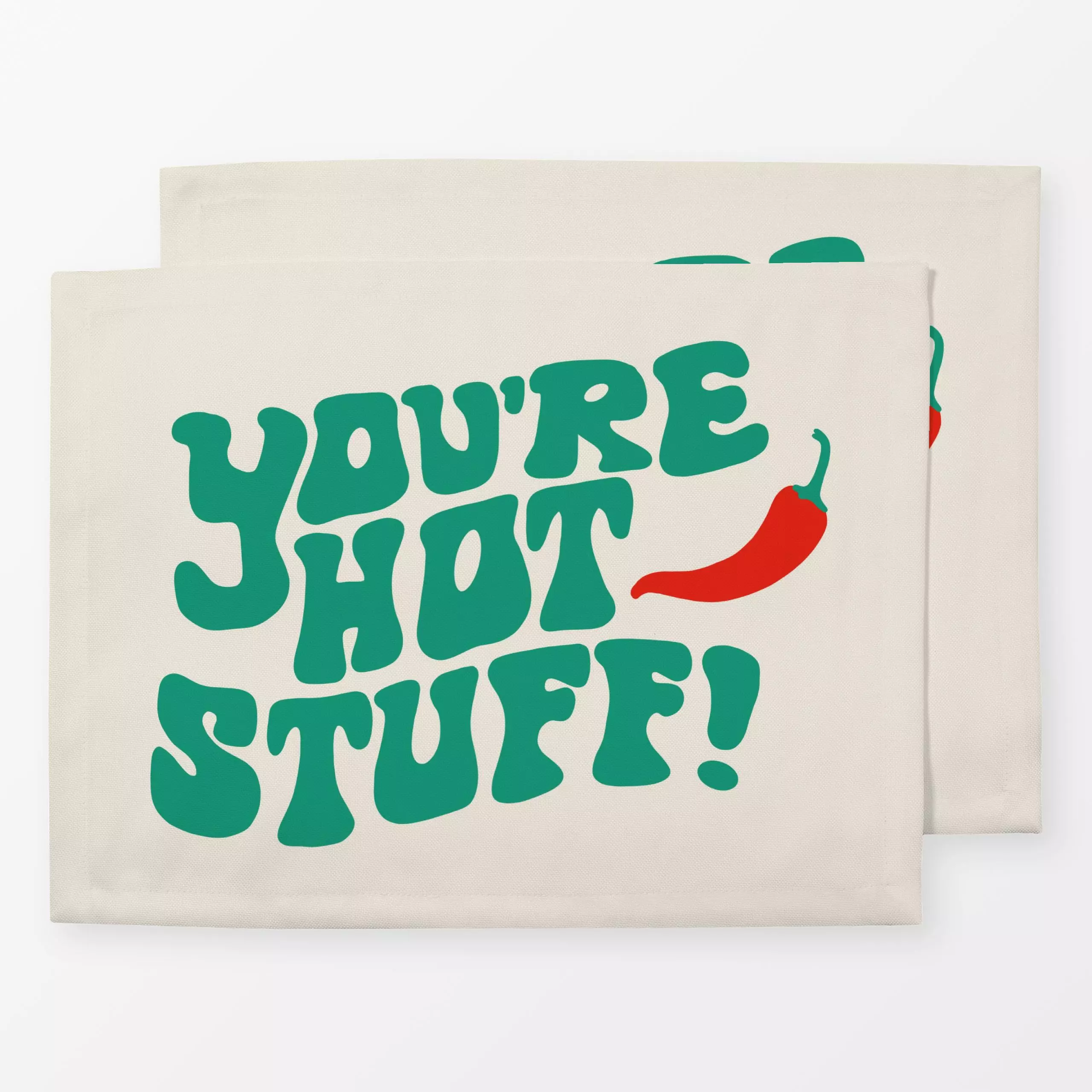 Tischset You're Hot Stuff Chilli, Spruch, Sommer, von textilwerk