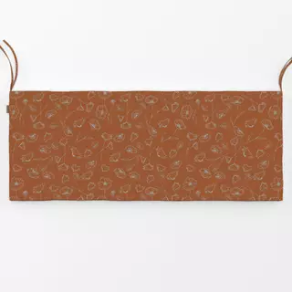 Bankauflage Inky Flowers Orange