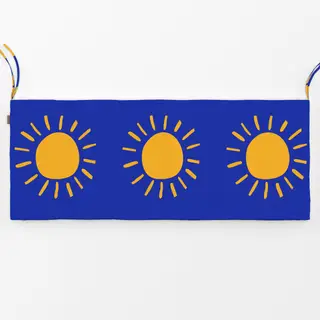 Bankauflage Sonne blau