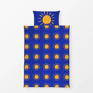 Bettwäsche Sonne blau