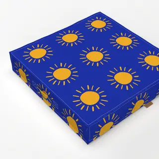 Bodenkissen Sonne blau